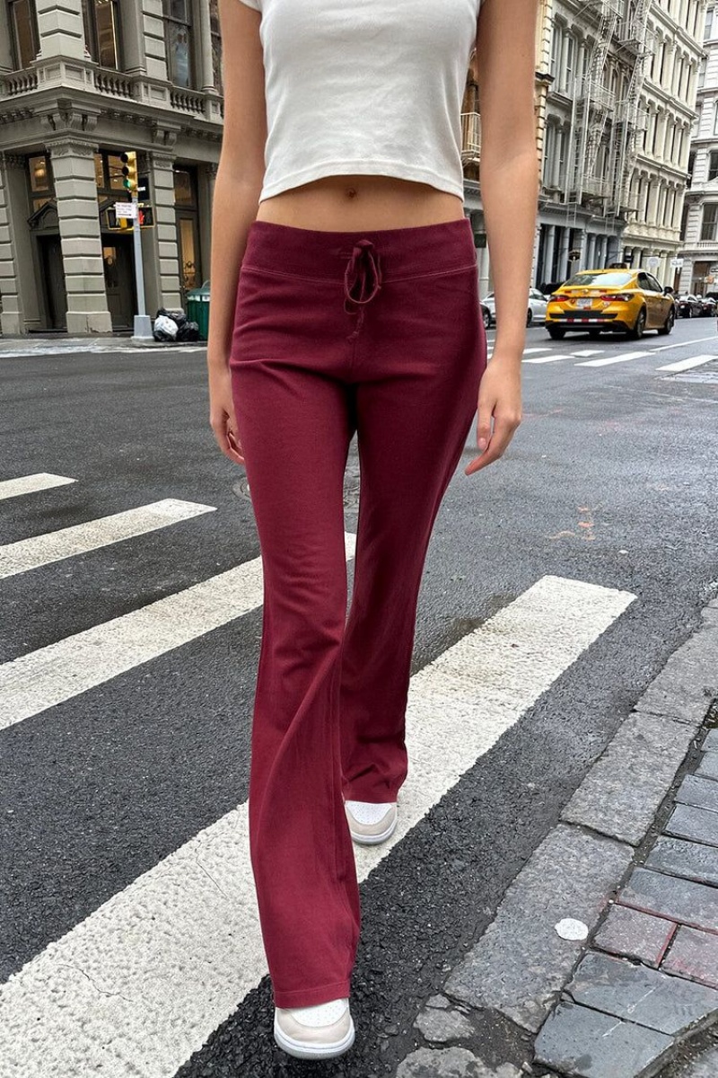 Pantalon Brandy Melville Hillary Yoga Bordeaux | MAM-71591494